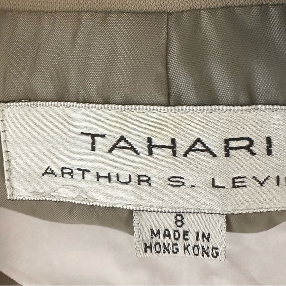 Women's Tahari Olive Blazer and Skirt Set - Picture 6 of 7